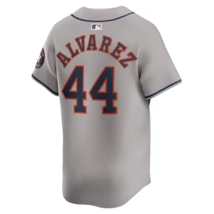 Yordan alvarez houston astros nike road limited player jersey Gray L