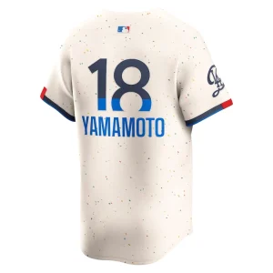 Yoshinobu yamamoto los angeles dodgers nike city connect limited jersey Cream L