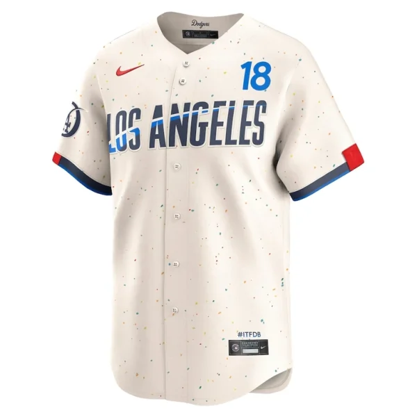 Yoshinobu yamamoto los angeles dodgers nike city connect limited jersey Cream M