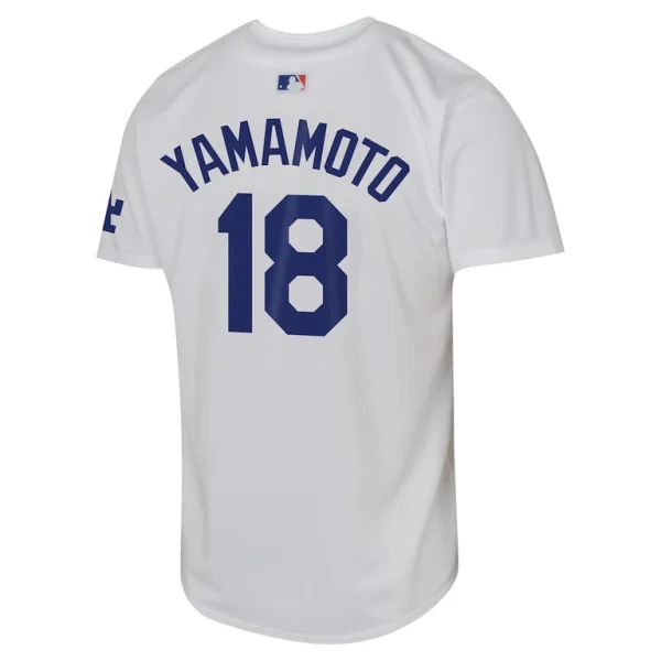Yoshinobu yamamoto los angeles dodgers nike youth home limited player jersey White Yth L